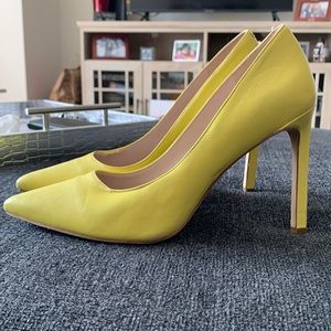 Bright yellow comfortable heel